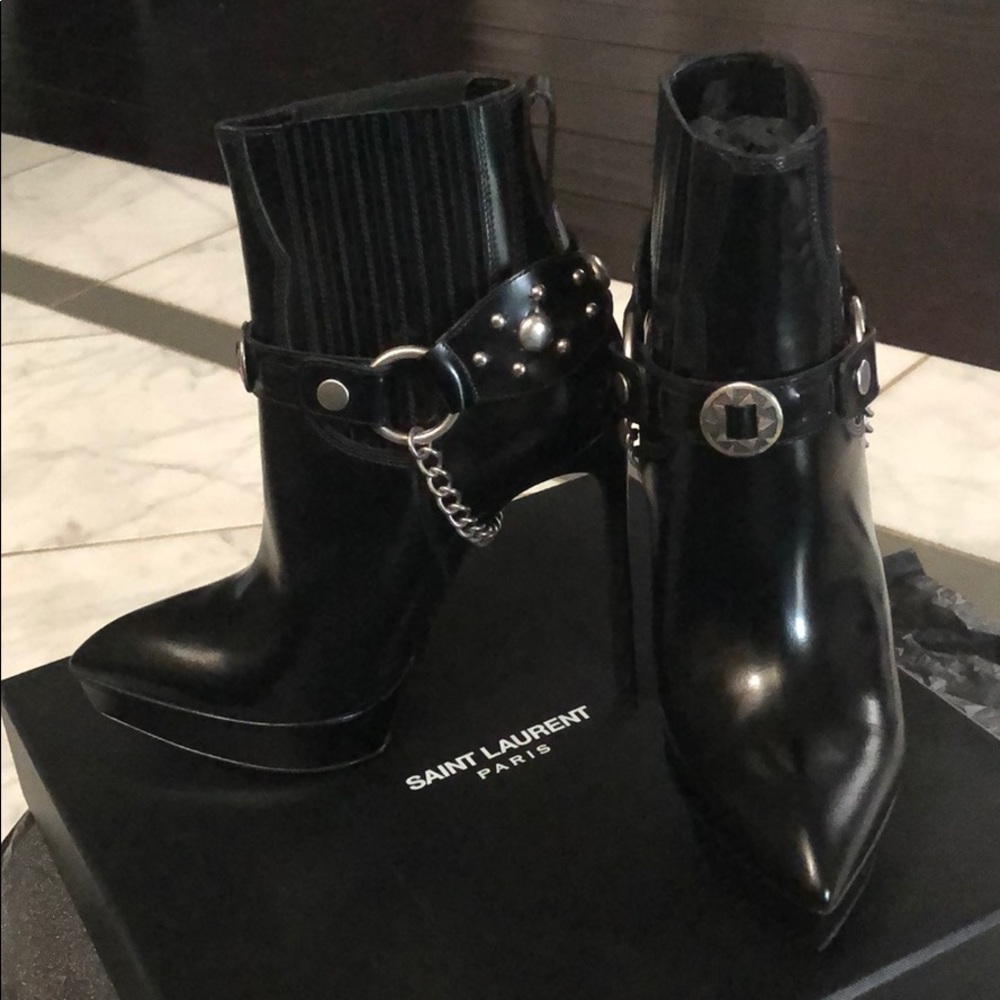 BNIB black Saint Laurent boots